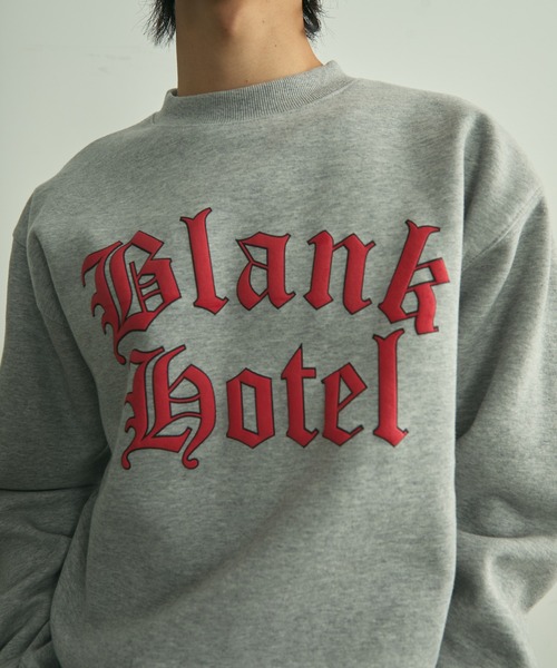 BLANK HOTEL(ブランクホテル)の「3D Puff Print Old English Logo Sweatshirt / 発泡プリントオールドイングリッシュロゴスウェットシャツ(スウェット・メンズ・ブラック/グレー/ネイビー・M/L/XL)」の8枚目の写真