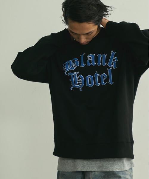 BLANK HOTEL(ブランクホテル)の「3D Puff Print Old English Logo Sweatshirt / 発泡プリントオールドイングリッシュロゴスウェットシャツ(スウェット・メンズ・ブラック/グレー/ネイビー・M/L/XL)」の13枚目の写真