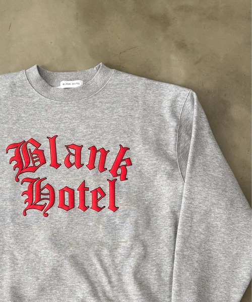 BLANK HOTEL(ブランクホテル)の「3D Puff Print Old English Logo Sweatshirt / 発泡プリントオールドイングリッシュロゴスウェットシャツ(スウェット・メンズ・ブラック/グレー/ネイビー・M/L/XL)」の7枚目の写真