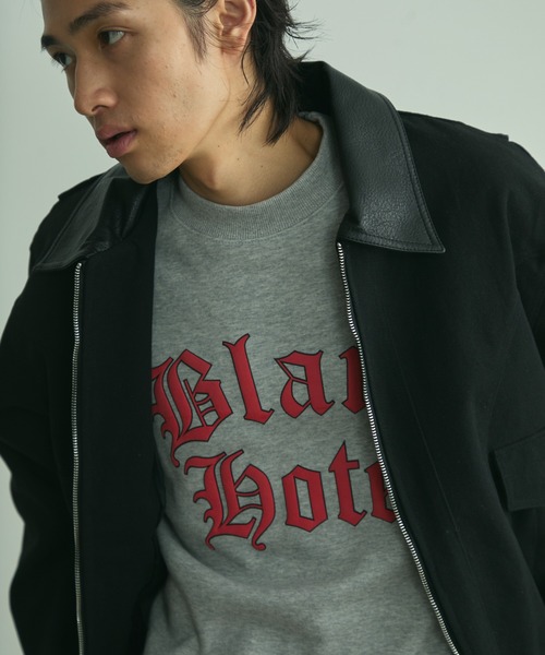 BLANK HOTEL(ブランクホテル)の「3D Puff Print Old English Logo Sweatshirt / 発泡プリントオールドイングリッシュロゴスウェットシャツ(スウェット・メンズ・ブラック/グレー/ネイビー・M/L/XL)」の22枚目の写真