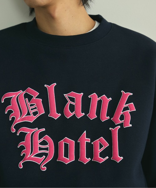 BLANK HOTEL(ブランクホテル)の「3D Puff Print Old English Logo Sweatshirt / 発泡プリントオールドイングリッシュロゴスウェットシャツ(スウェット・メンズ・ブラック/グレー/ネイビー・M/L/XL)」の20枚目の写真