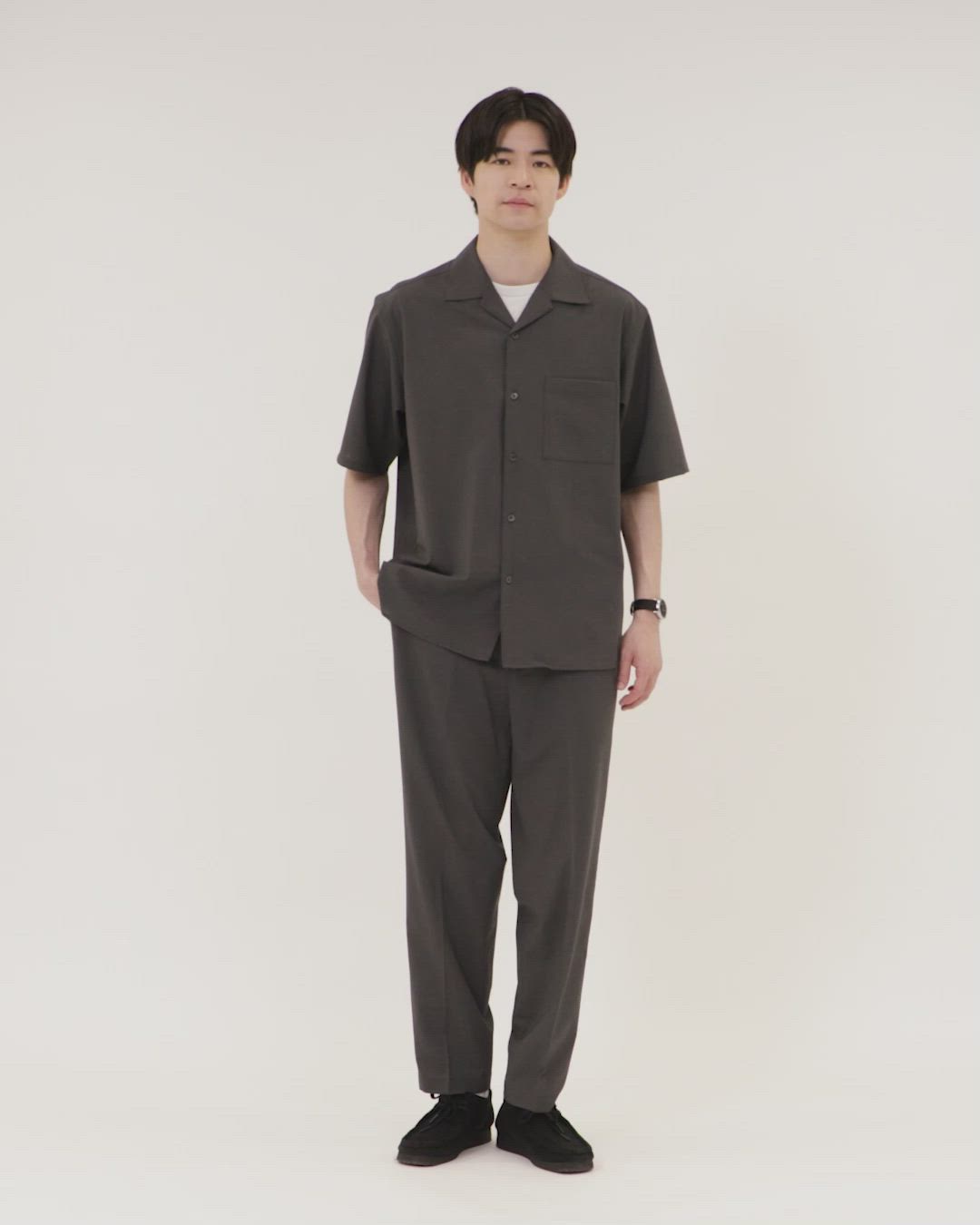 WEB限定】JUST fit トロピカル セットアップ シャツ＆スラックス -2WAY