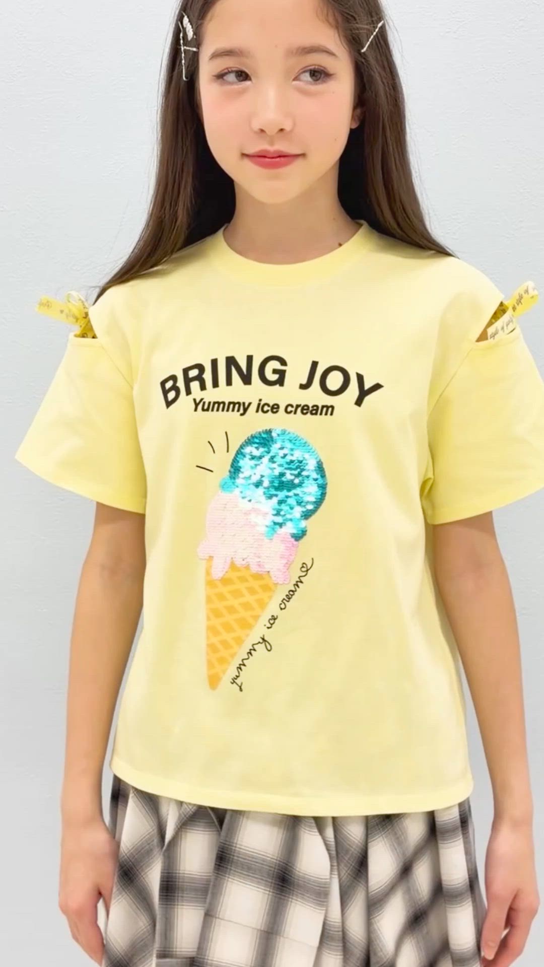 セール】アイス柄スパンコール半袖Tシャツ（Tシャツ/カットソー