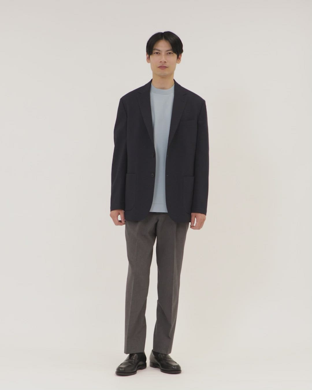A+ air メッシュ スタンダード 1プリーツ スラックス -ストレッチ