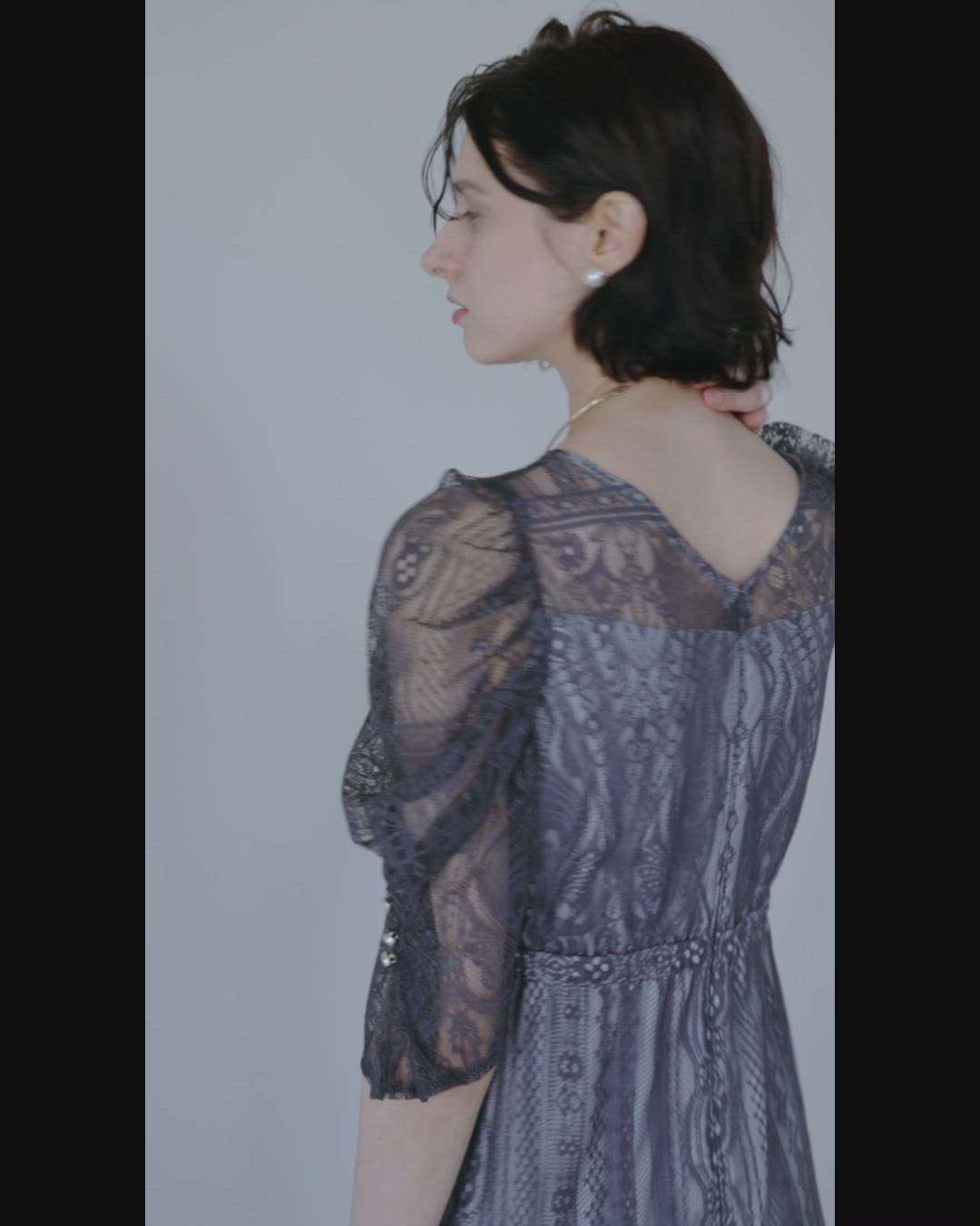 mk shopですLE’RURE リルアー River lace scallop dress（ドレス）｜LE'RURE（リルアー）の