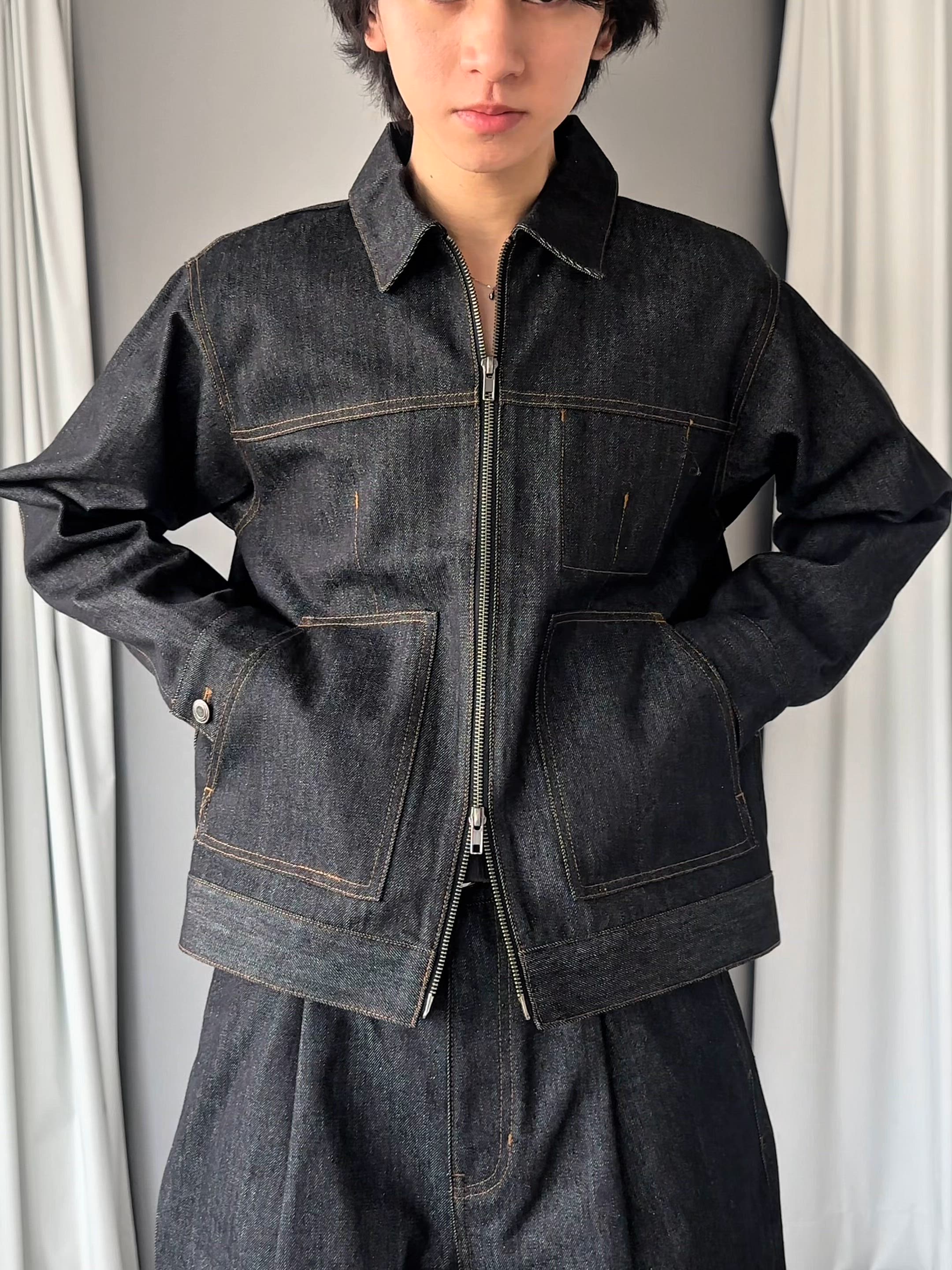 セール】RIGID DENIM DOUBLE-ZIP BLOUSON / リジットデニムダブル