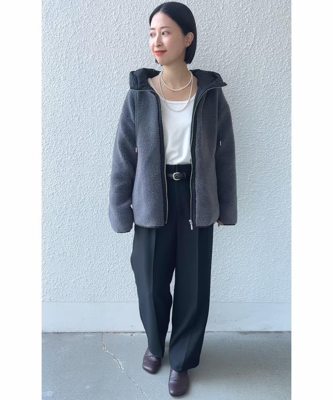 WEB限定】ボア 配色 フード ブルゾン（ブルゾン）｜SHIPS（シップス