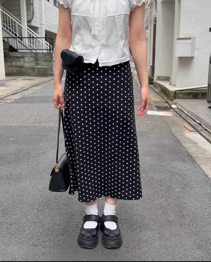 ドットタイトロングスカート（スカート）｜mebole（メボレ）の