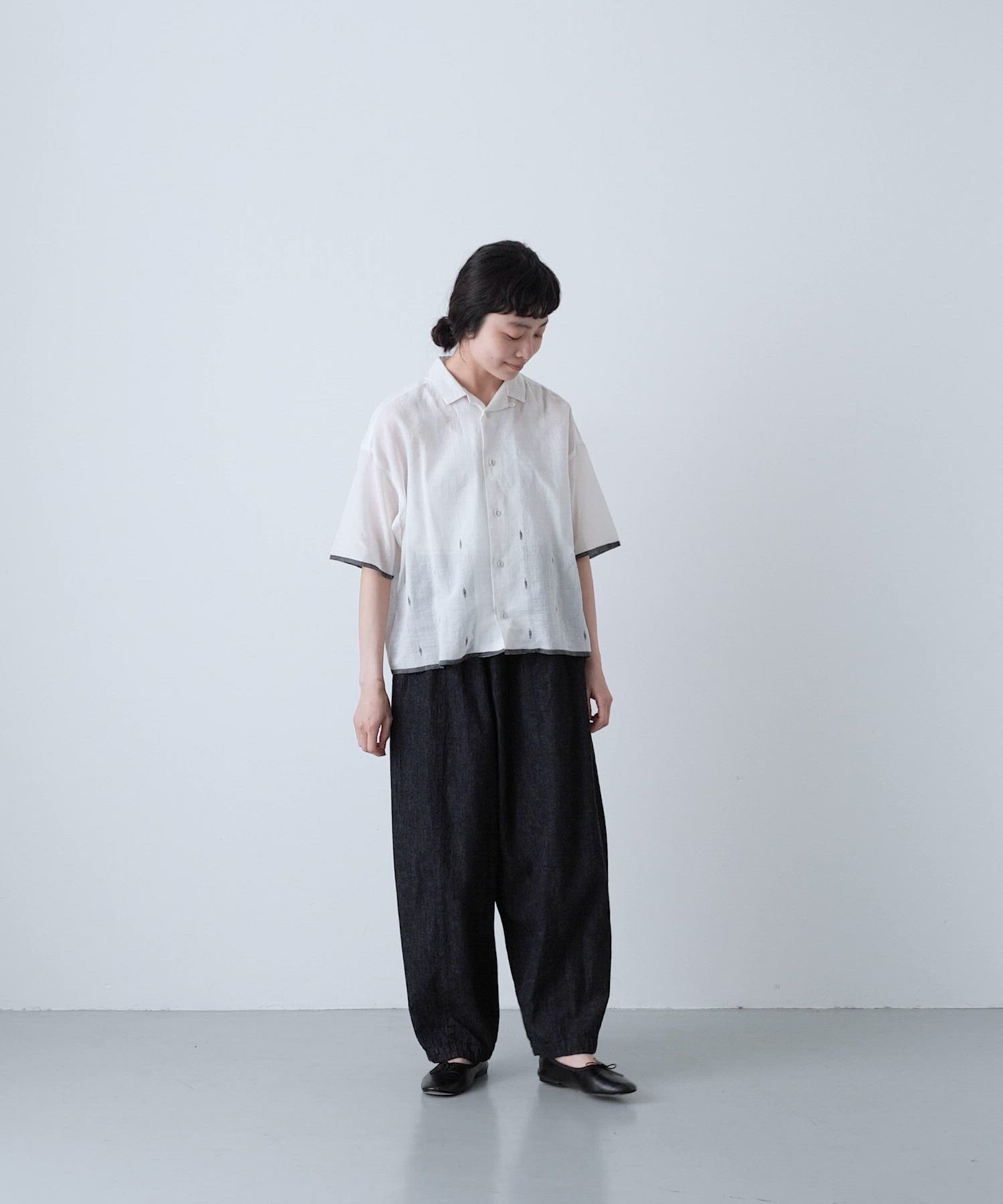 綿麻デニムボリュームパンツ（デニムパンツ）｜かぐれ（カグレ）の