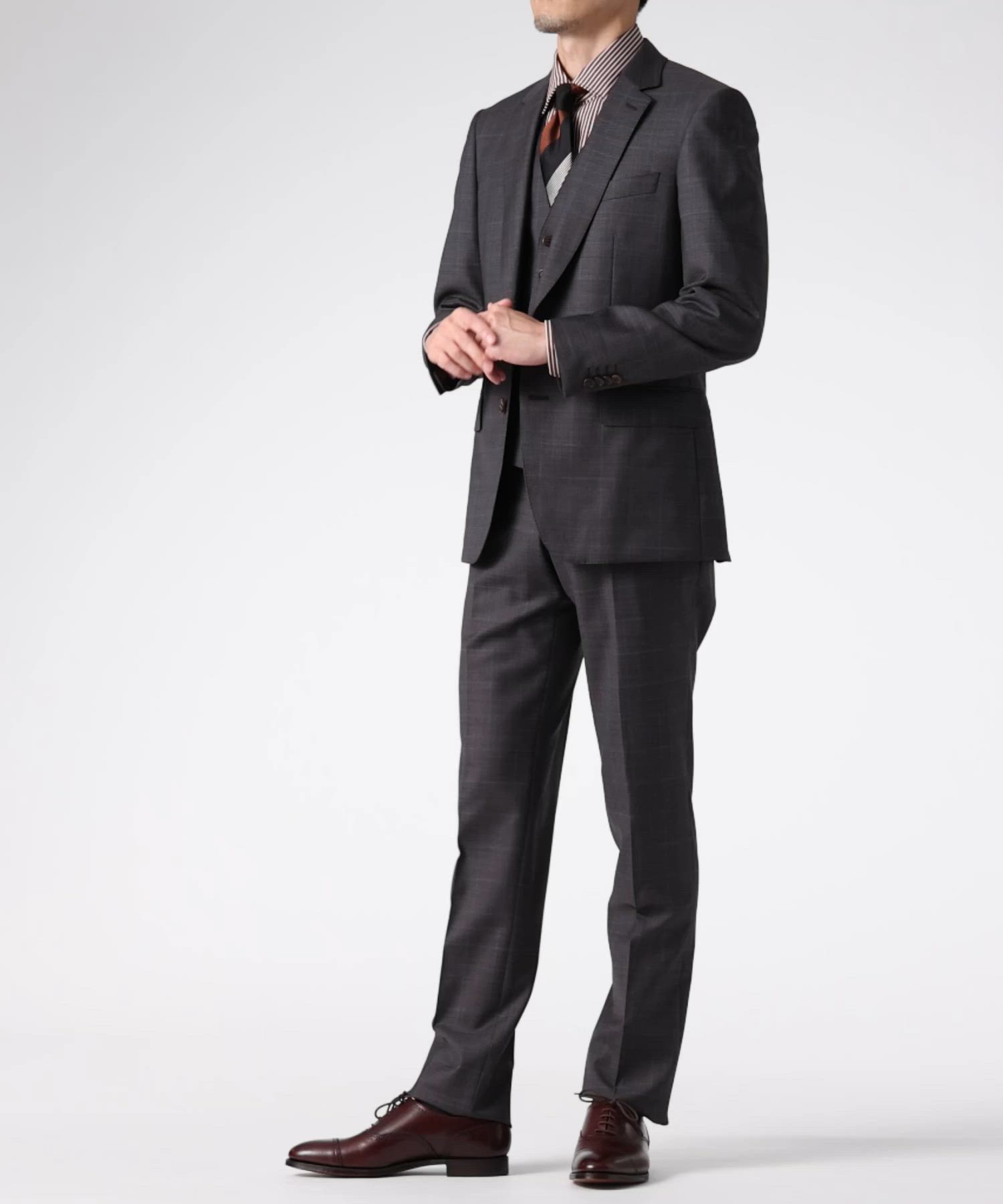 コントラストチェック 2ボタン スーツ / 253002 1439S（スーツセット