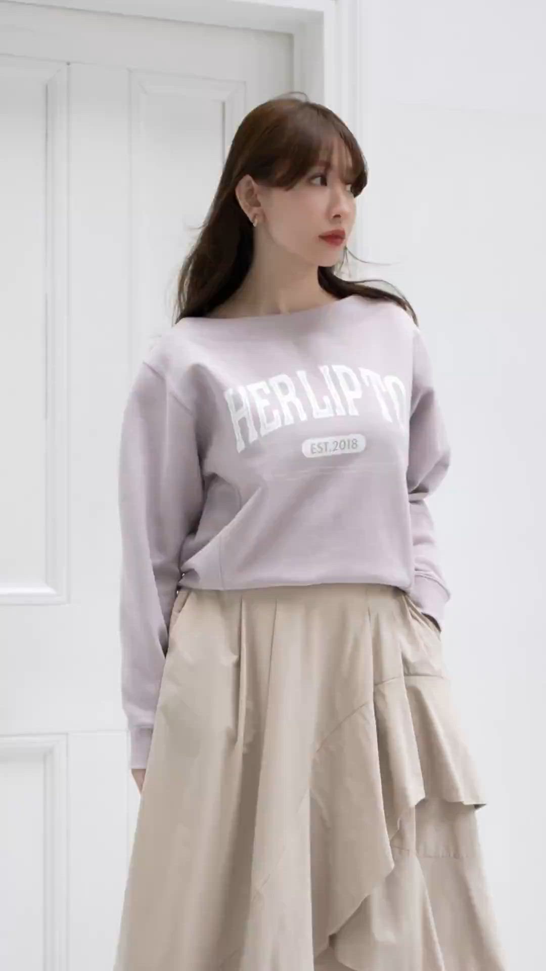 HLT Logo Two-Way Sweatshirt（スウェット）｜Her lip to（ハーリップ