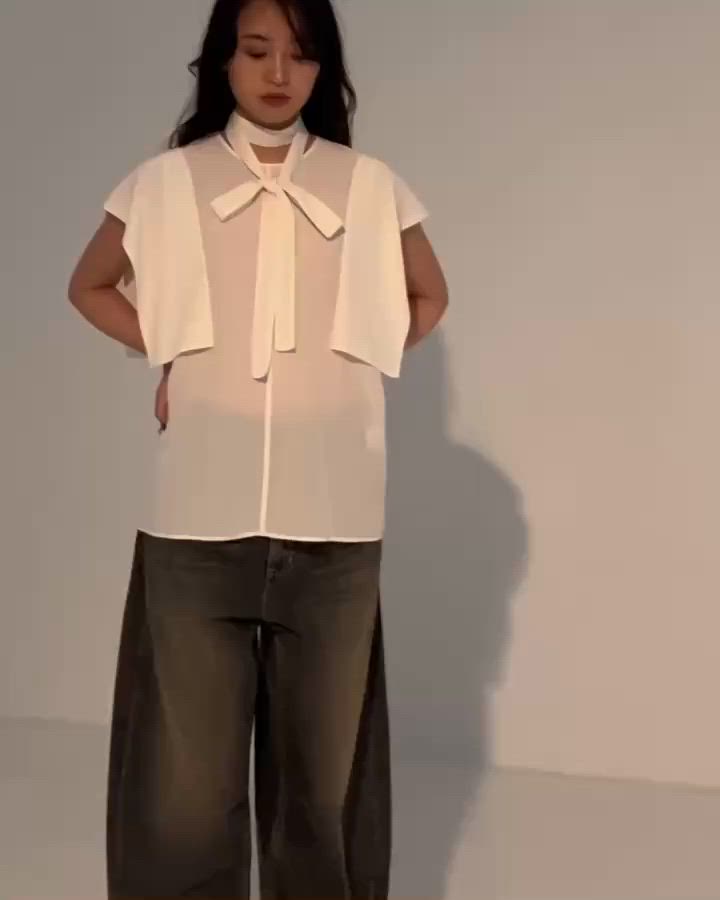 セール】【CLANE/クラネ】SQUARE SLEEVE BLOUSE/スクエアスリーブ