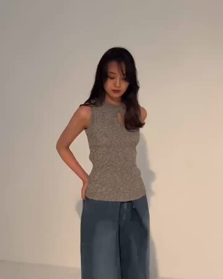セール】【CLANE/クラネ】W FACE HALL KNIT TOPS/ニットトップス