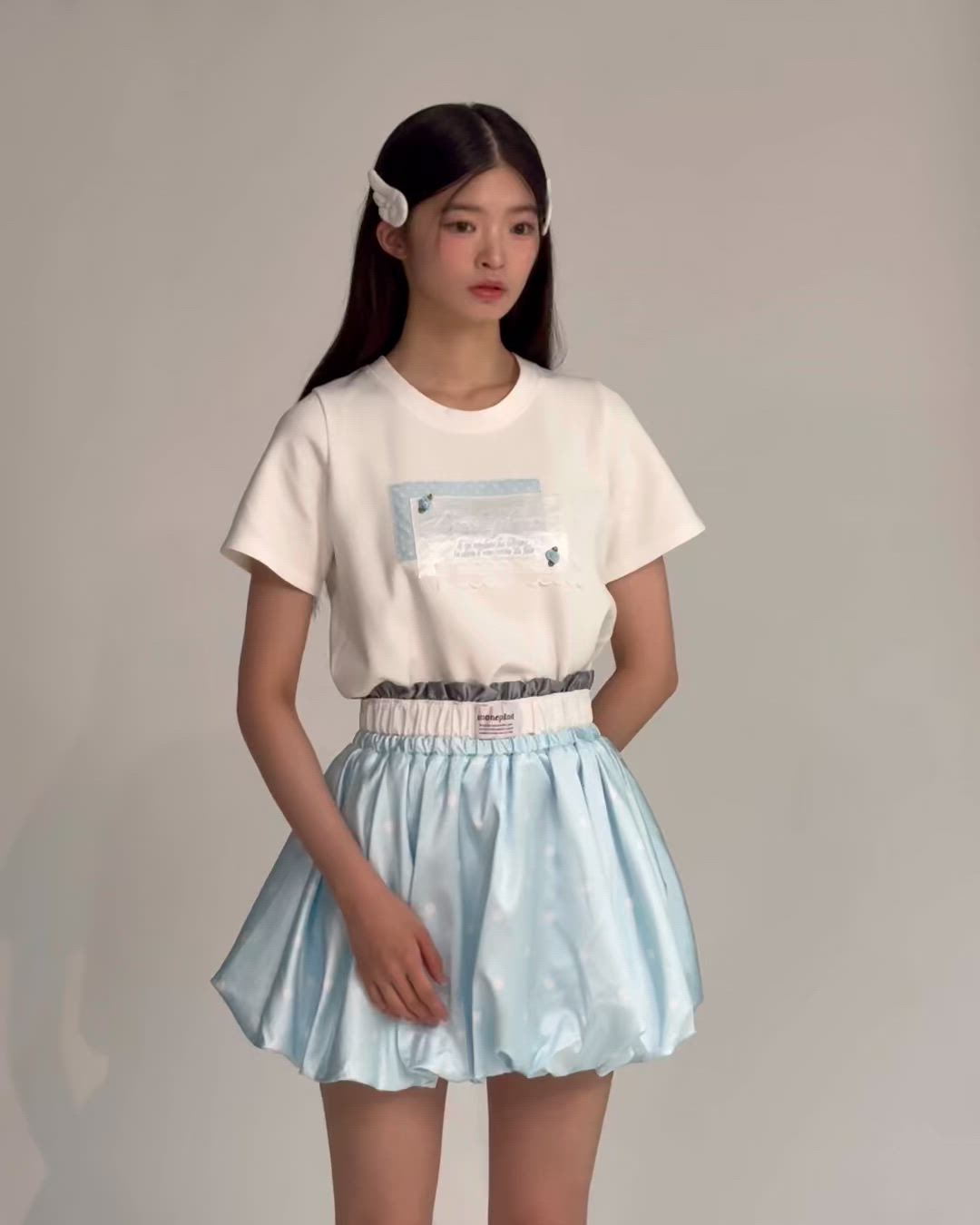 collage embroidery Tee/コラージュ刺繍T（Tシャツ/カットソー