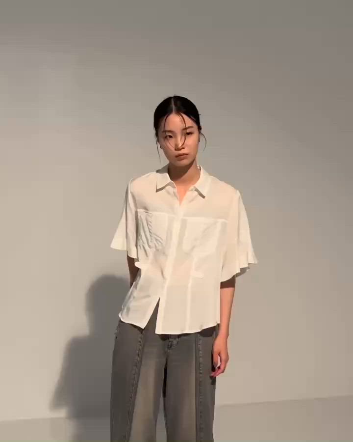 STUDIOUS/ステュディオス】Hem Flare 2way Blouse/ヘムフレアブラウス