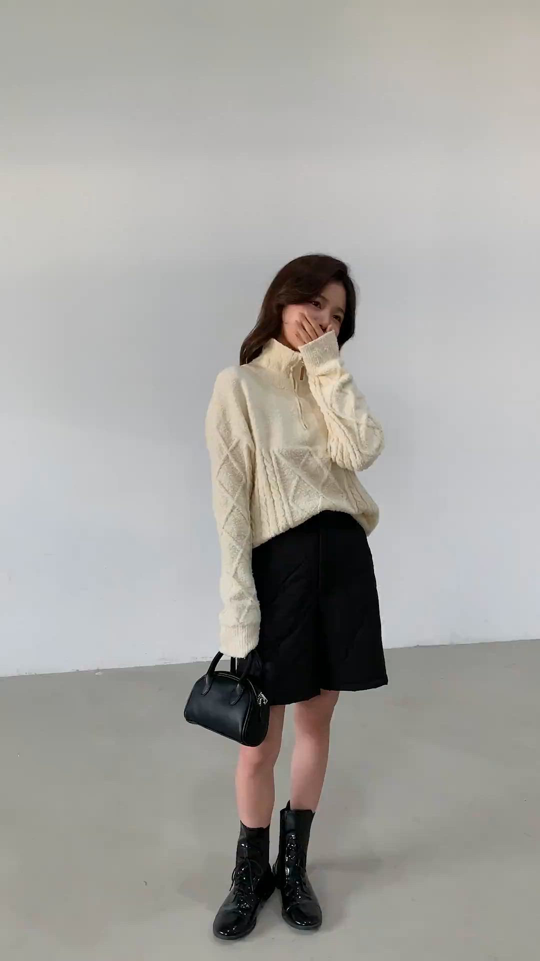 セール】【中綿入りでぽかぽか/裏地付き】キルティングワイドショート