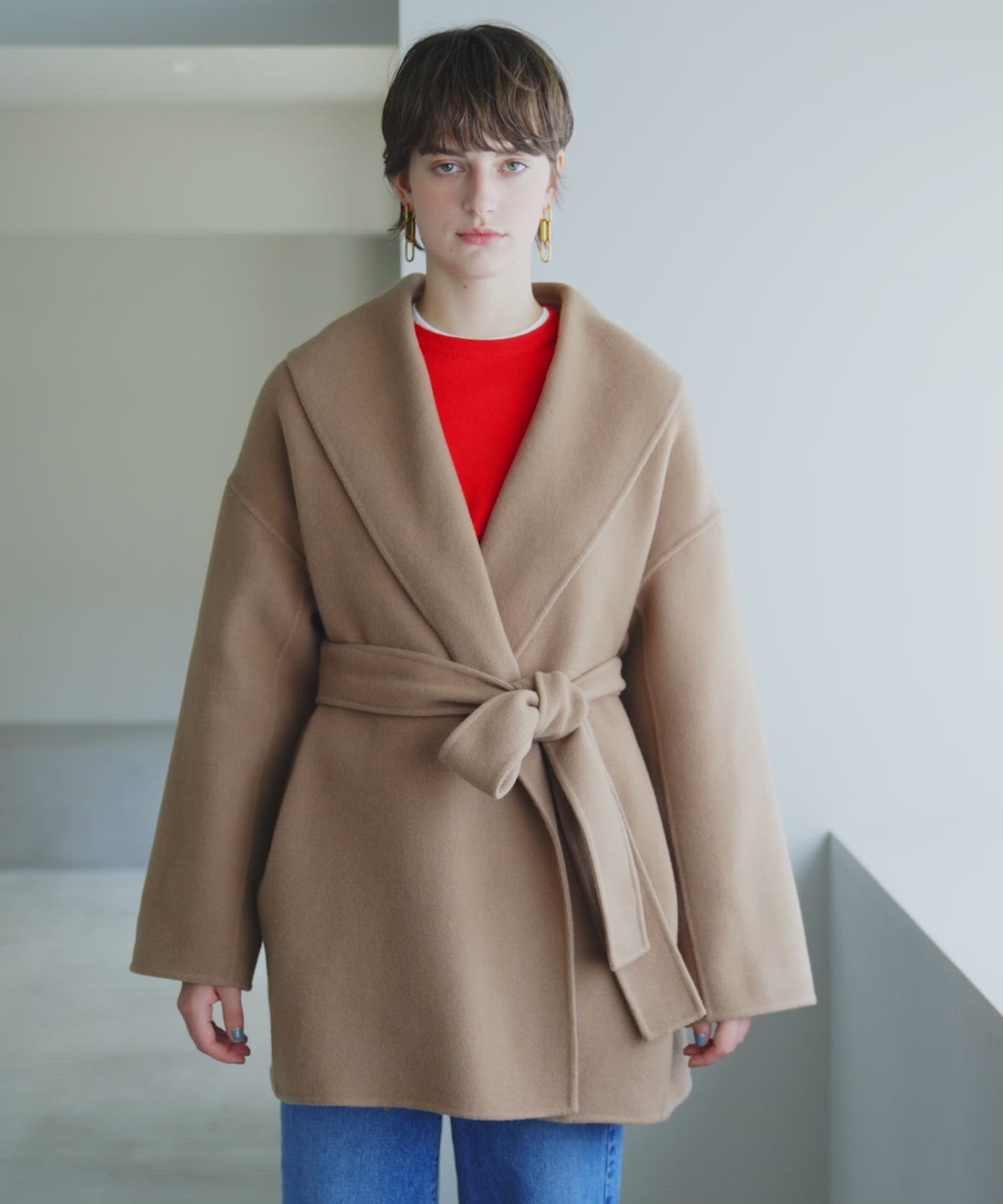 ウールメルトンミドルリバーコート（その他アウター）｜N.O.R.C