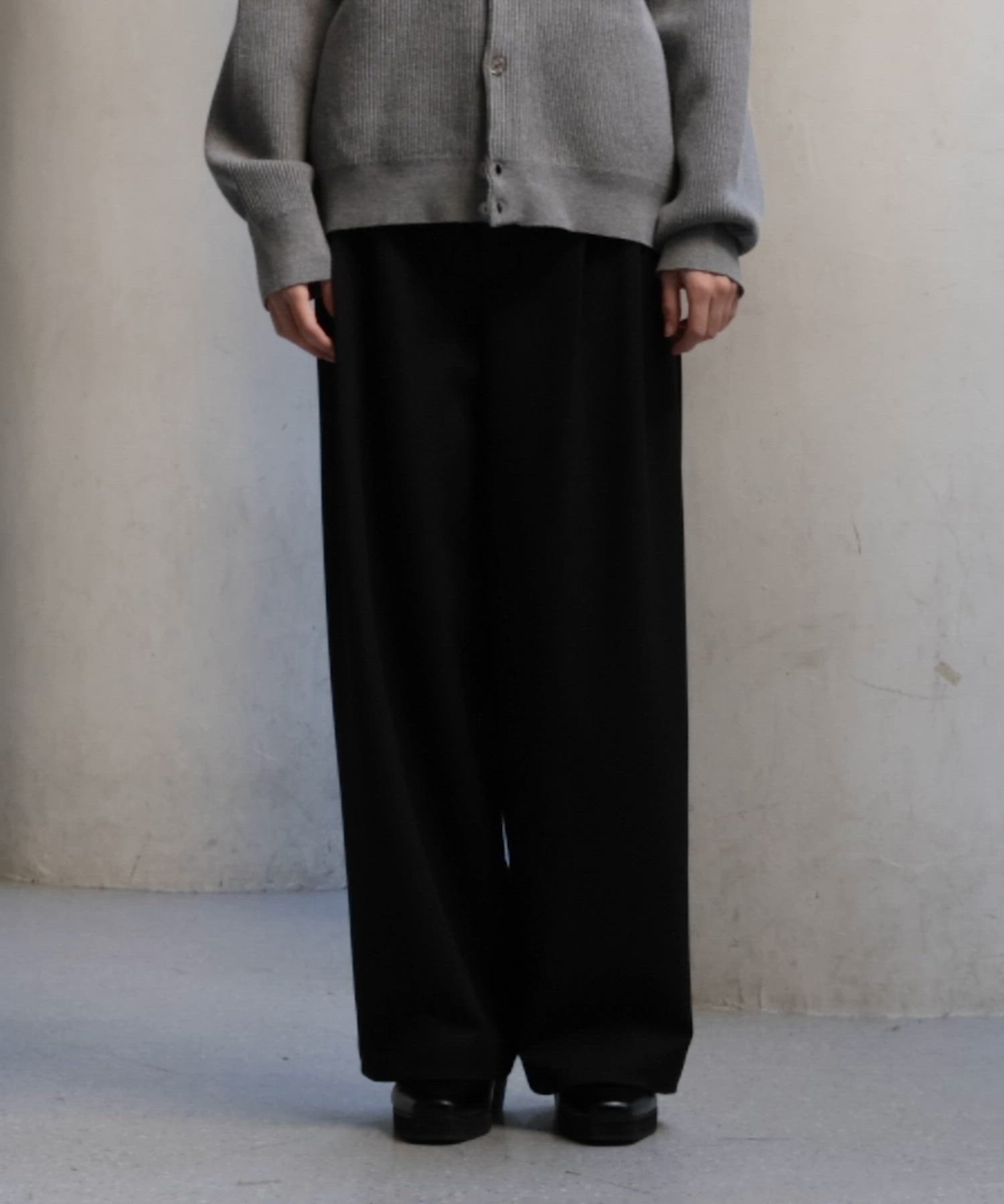 CLEL】Herringbone Prime TR Stripe 2Tuck Slacks / ヘリンボーン