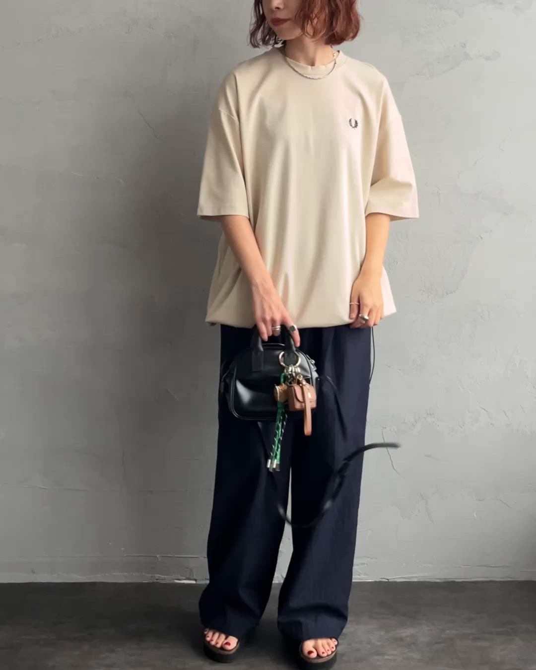 FRED PERRY/フレッドペリー] 別注 ワンポイントロゴ刺繍 ポンチドロー