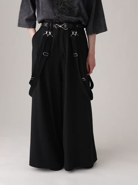 cussil/クシル】ドレープルーズシルエットハイウエストフルレングス