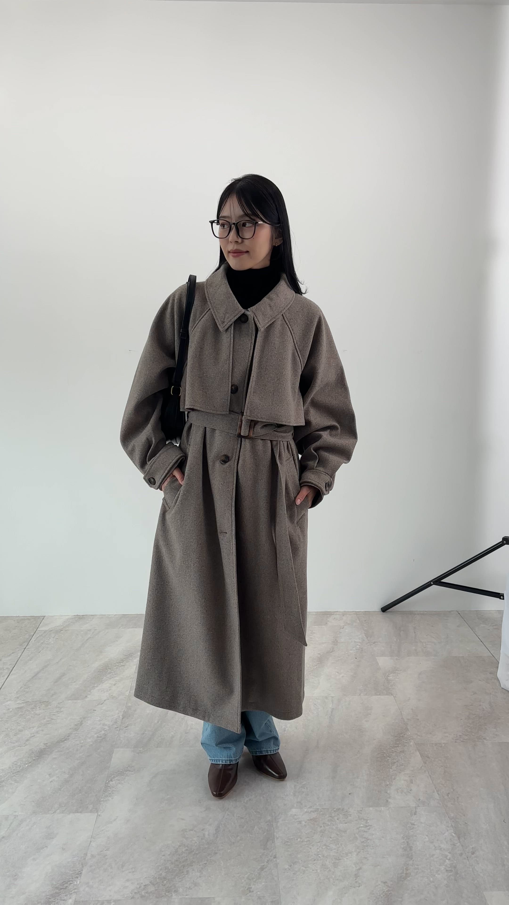 ARULLE 新品未使用　ロングコート　完売品 アンゴラウール コンバーチブルロングコート（0115WE06