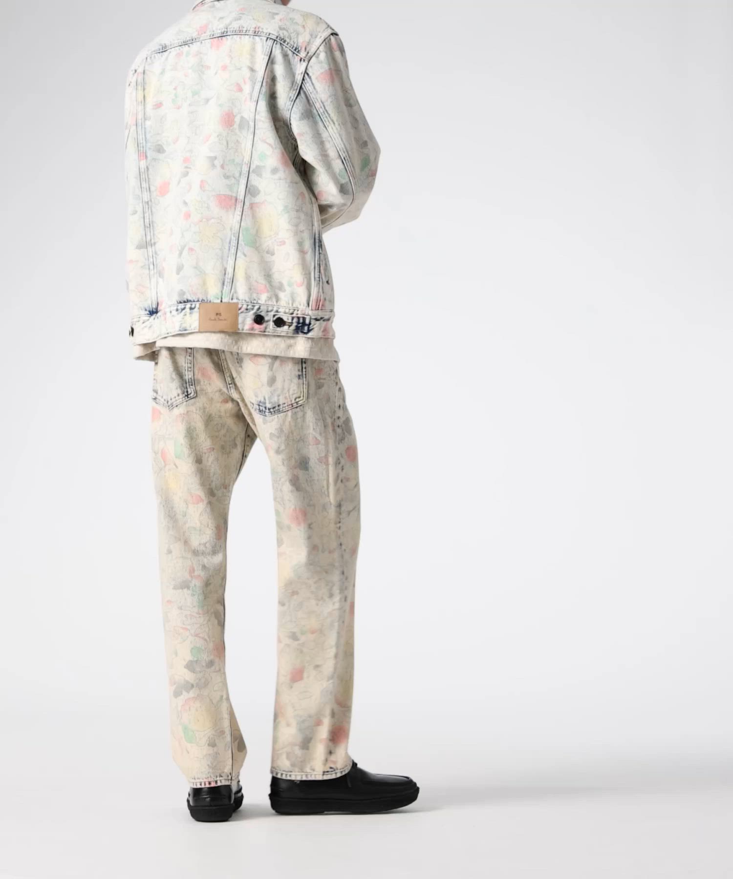 PaulSmith ジャケット Bleach Denim Floral' デニムジャケット / 162100 459Y（デニム