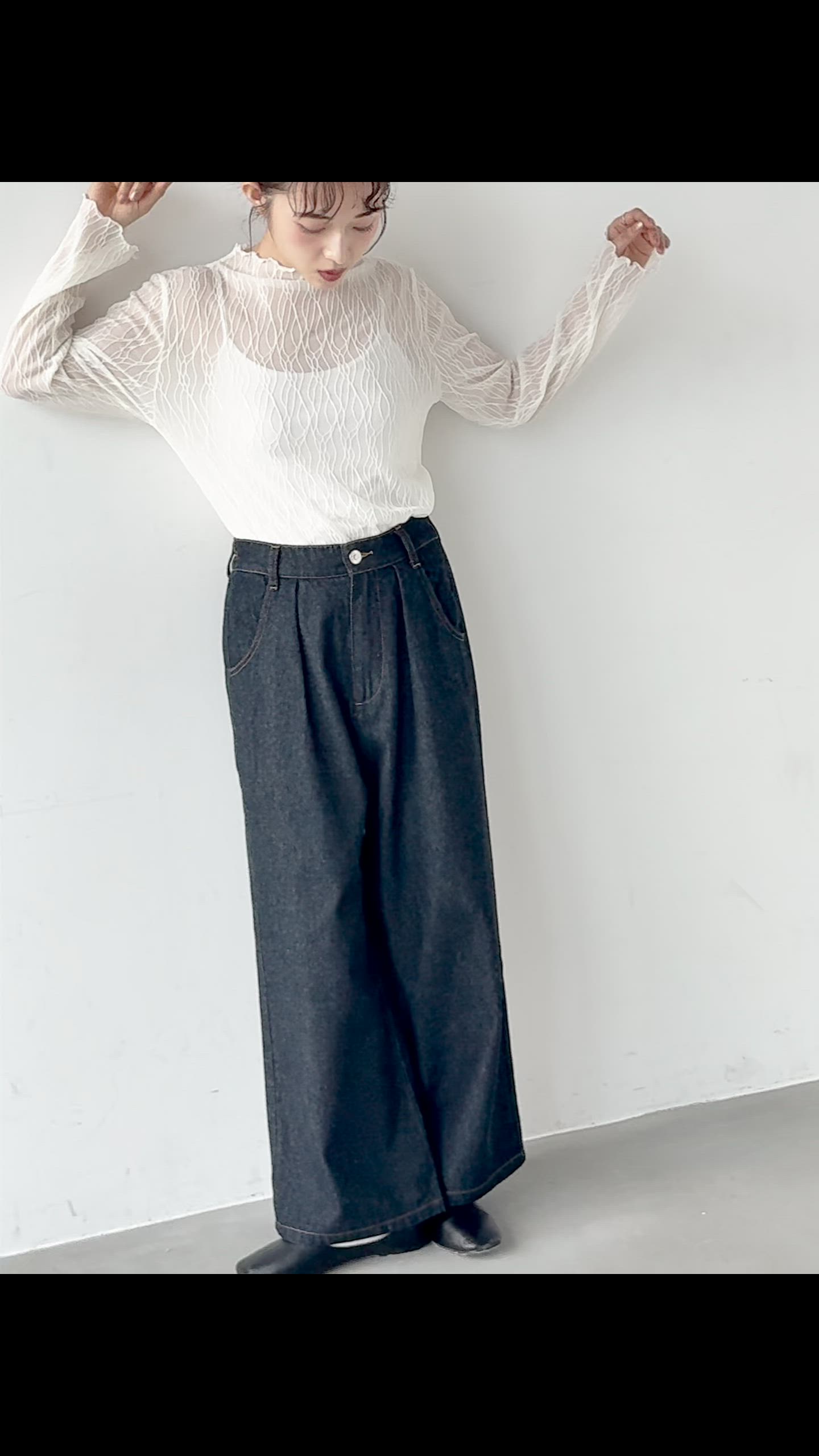 todayful ワイドデニムパンツ TODAYFUL トゥデイフル 濃紺 ワイド デニム パンツ N35