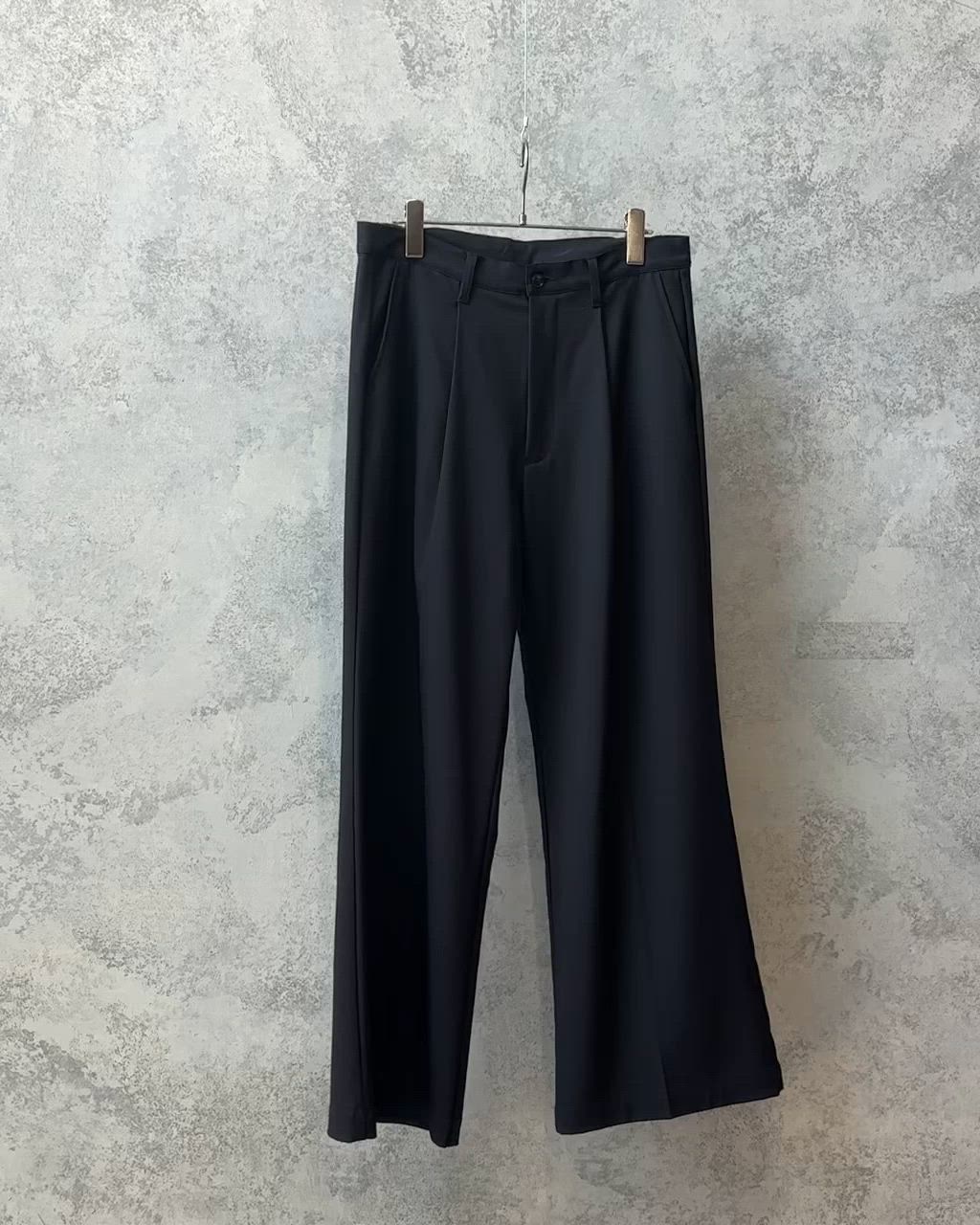 Wool mix semi baggy slacks/ウールミックスセミバギースラックス 
