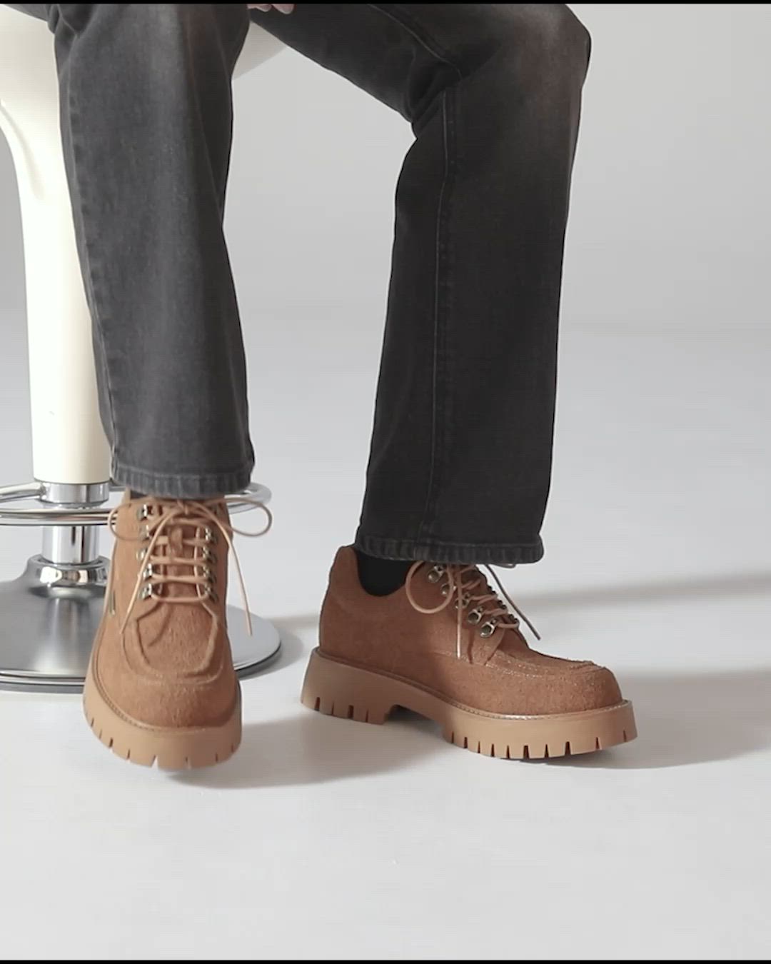 ADRER ハイソール ブラッシュドレースアップ シューズ High Sole brushed Lace-Up Shoes / ハイソール ブラッシュドレース