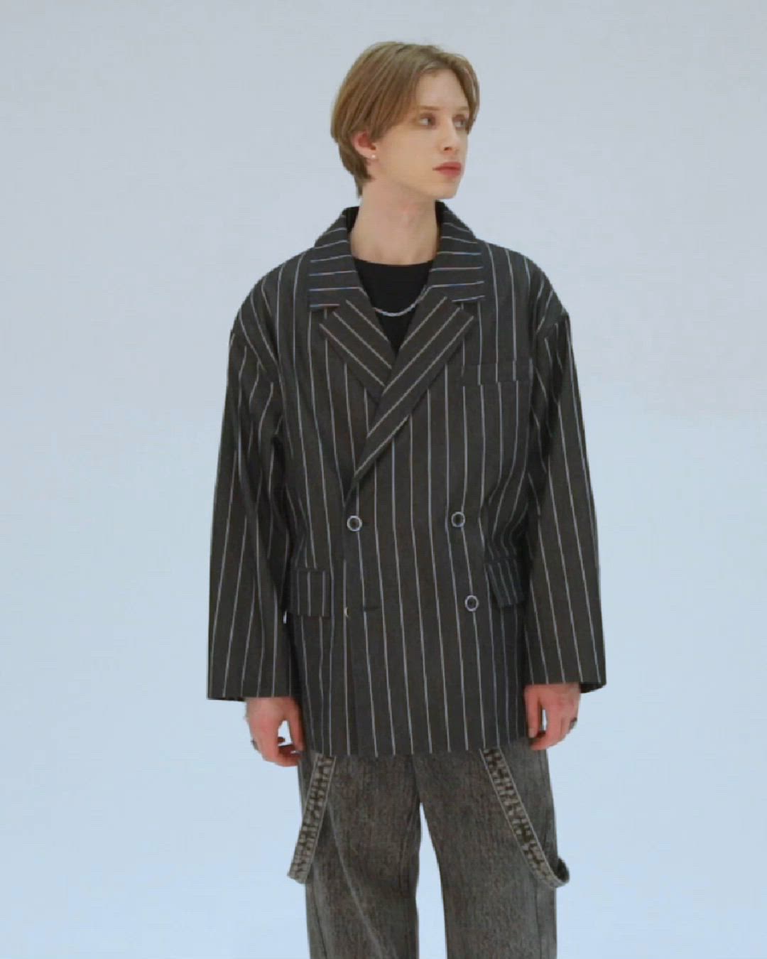 セール】TR w cloth loose tailored double jacket / TRダブルクロス