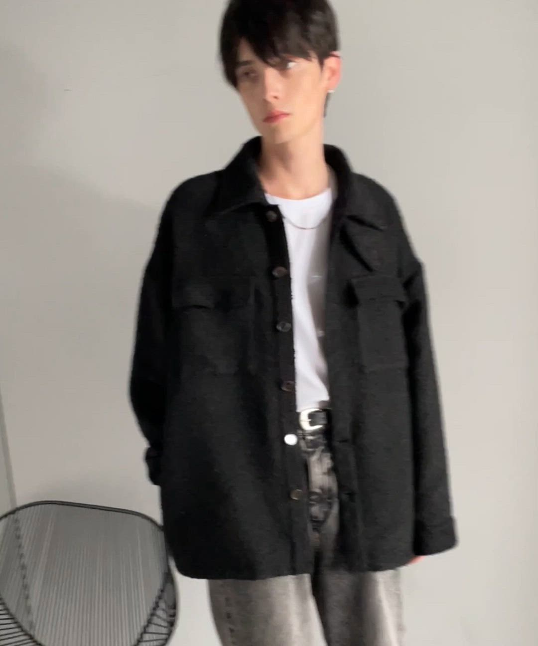 セール】「2WAYコーデ可能。」ブークレ―素材CPOジャケット／Boucle CPO