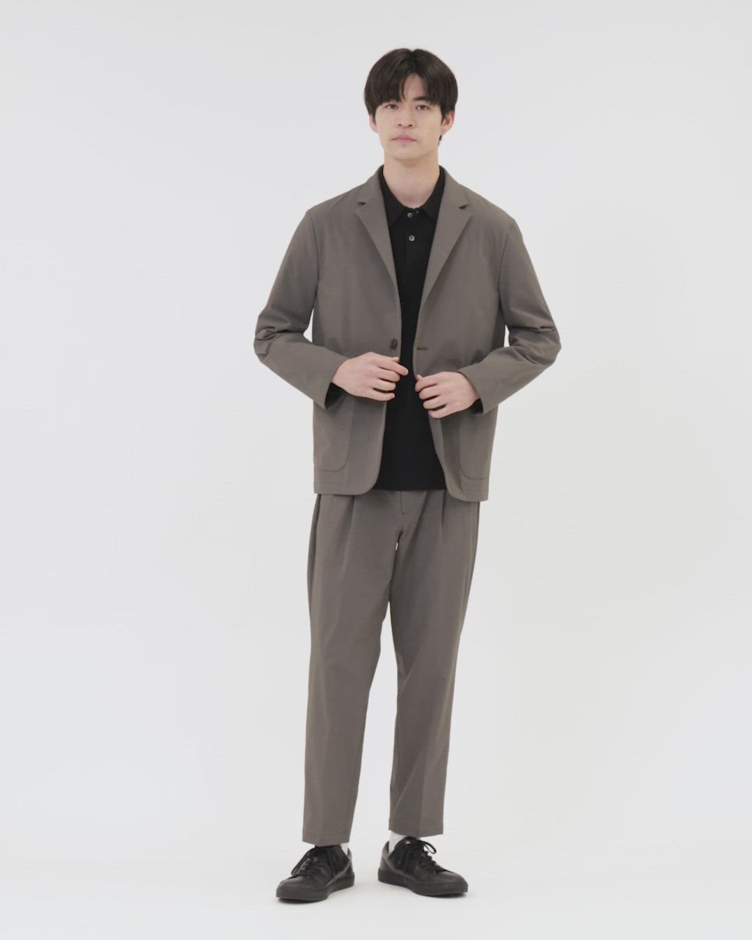 セール】【WEB限定】JUST fit ナイロン PU リラックス セットアップ