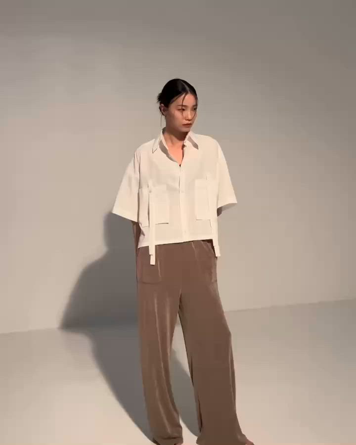 UJOH/ウジョー】《STUDIOUS別注》Pocket Belt Shirts/ポケットベルト
