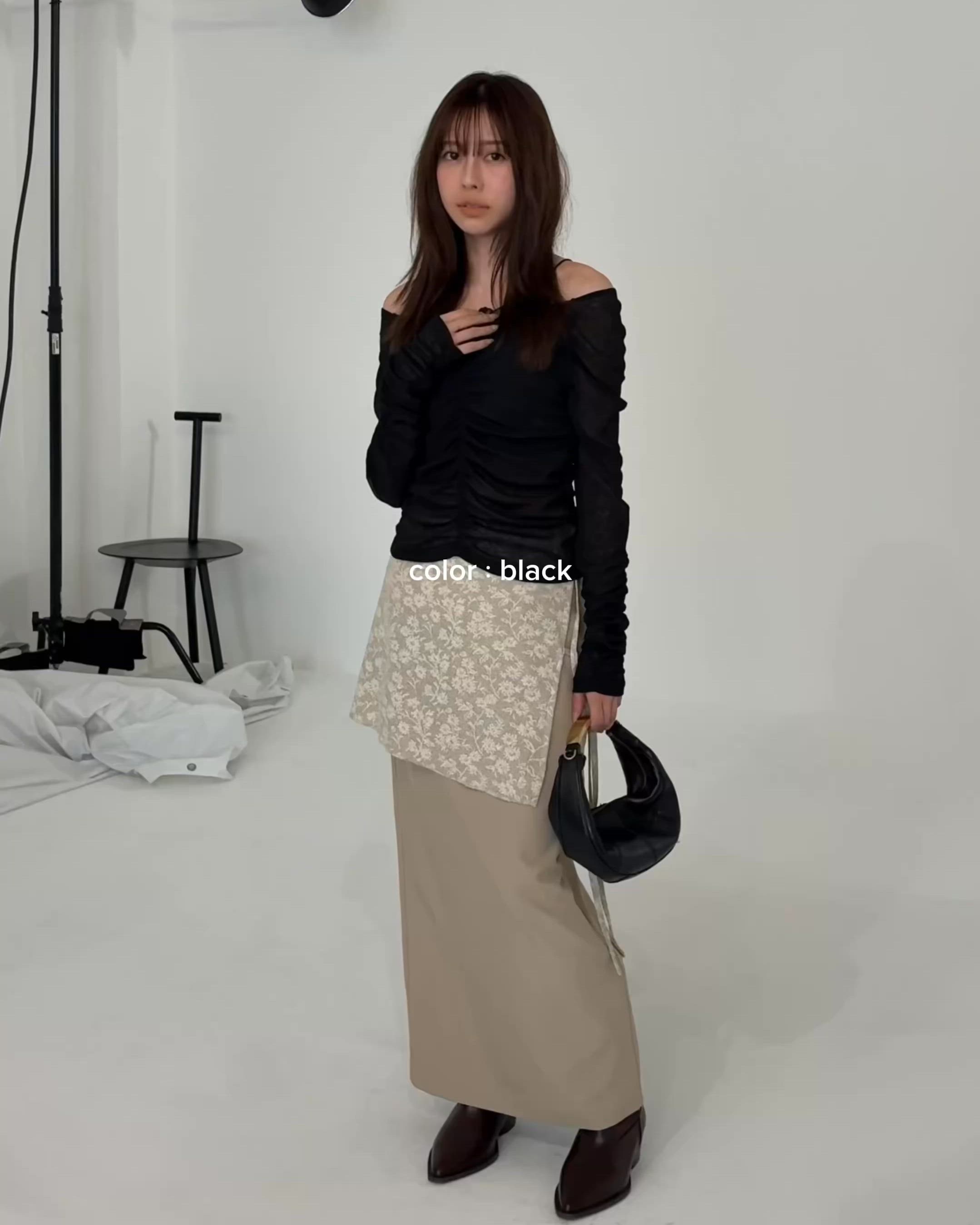 drape sheer 2way tops（ドレープシアー2wayトップス）（Tシャツ