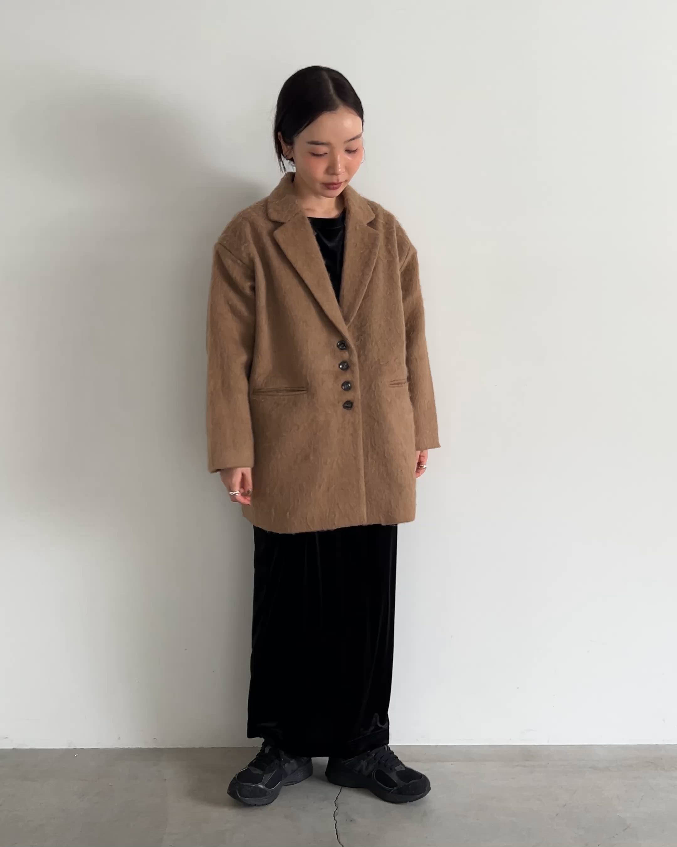 セール】シャギールーズジャケットコート（テーラードジャケット