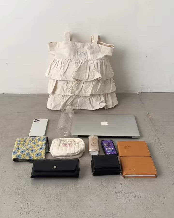 セール】Lee/リー フリル BIGトートバッグ/ロゴ刺繍 ギャザー