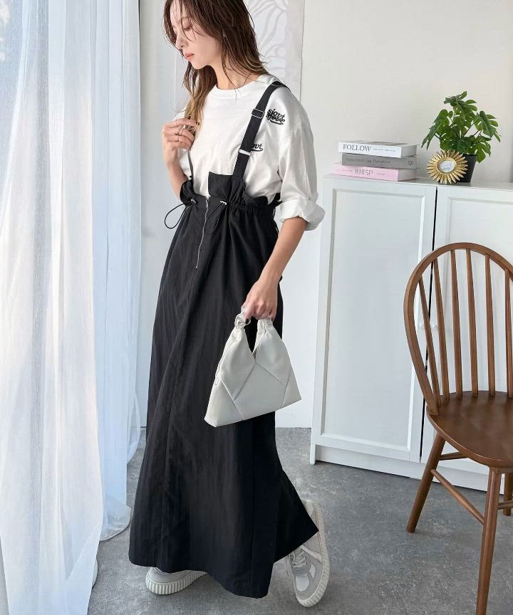 オブラダ　MILITARY SKIRT ミリタリースカート　サスペンダー　黒 オブラダ MILITARY SKIRT ミリタリースカート サスペンダー 黒