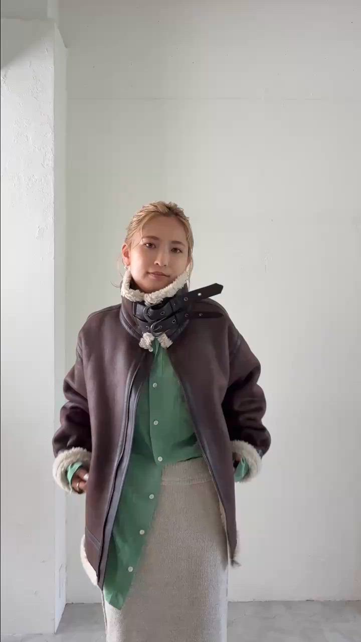 Ungrid♡フェイクムートンボアブルゾン Ungrid（アングリッド）の「フェイクムートンボアブルゾン ( ボンバー