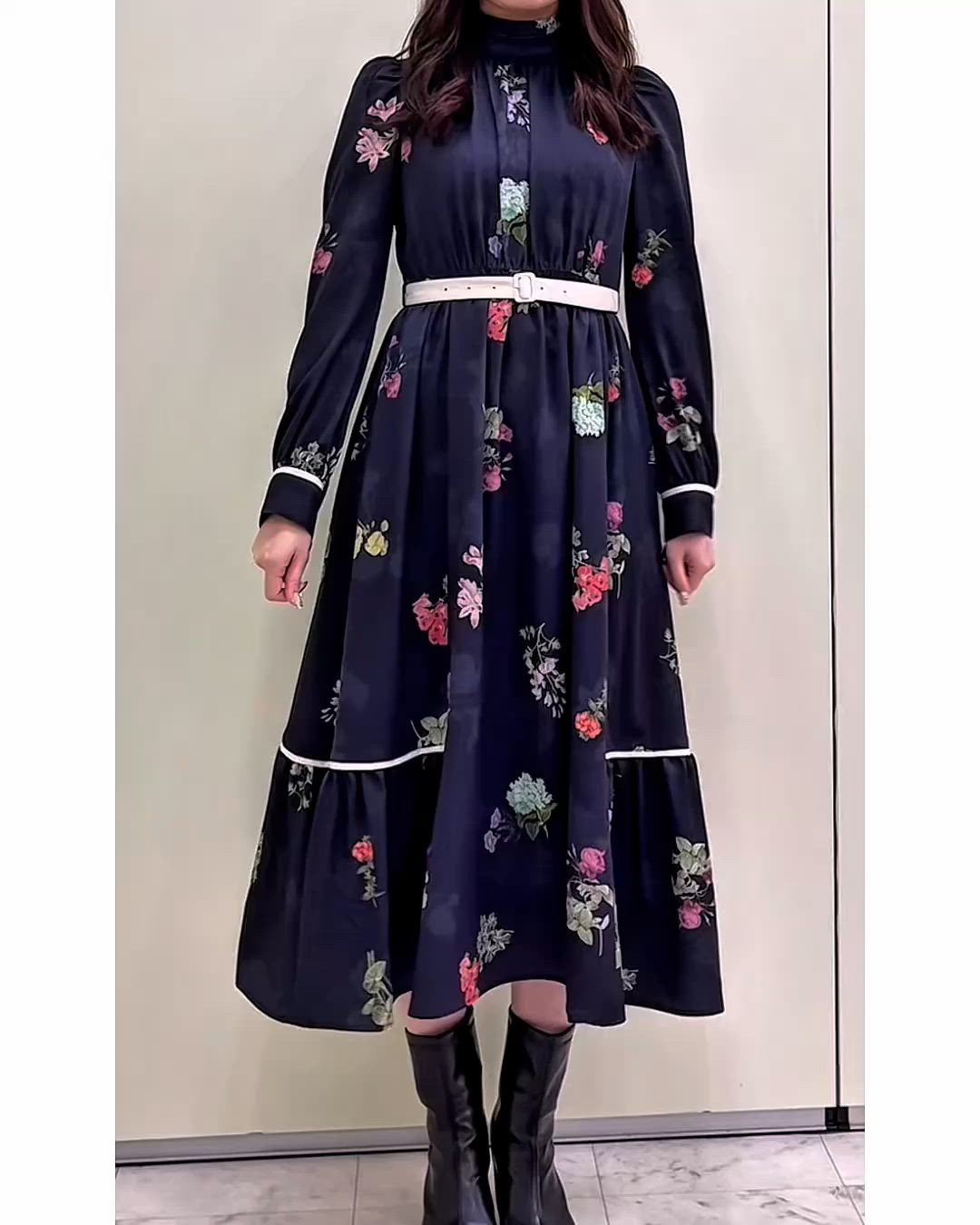 クラシックフラワーワンピース（ワンピース）｜AND COUTURE（アンド