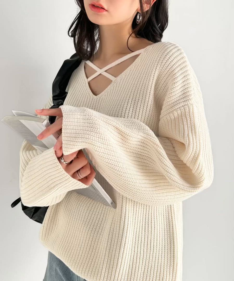 lui jewelry ニット アイボリー セール】【mily bilet】キュートなふんわりスタイル。2wayプレート使い