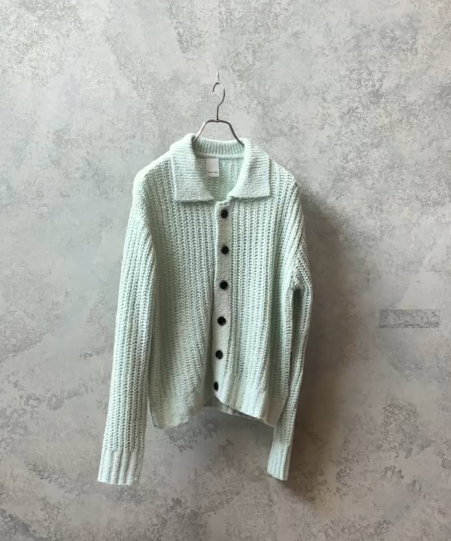 セール】Ribbon yarn collar cardigan/リボンヤーンカラーカーディガン 