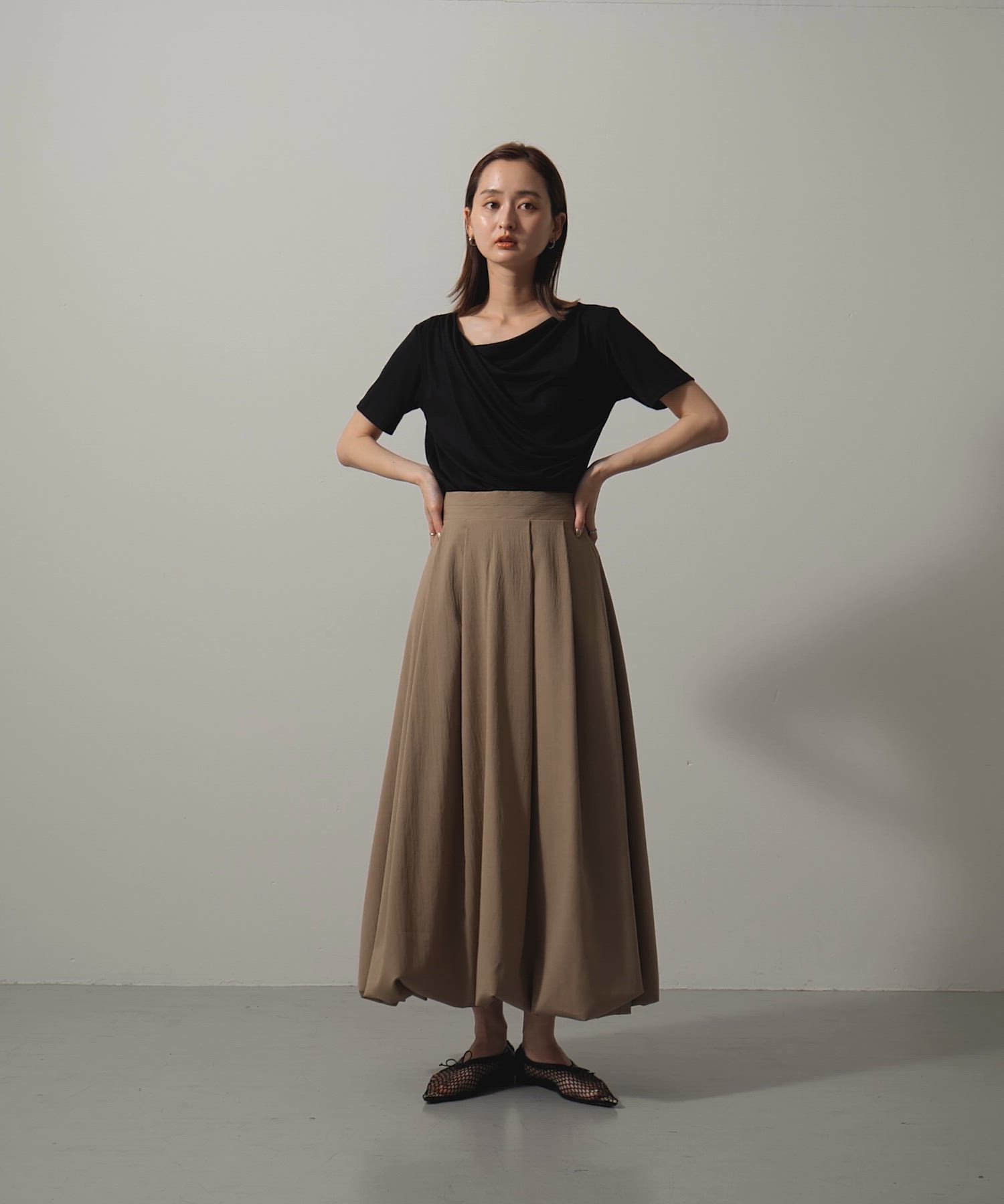 セール】アシメドレープトップ(半袖)（Tシャツ/カットソー）｜SENSE OF