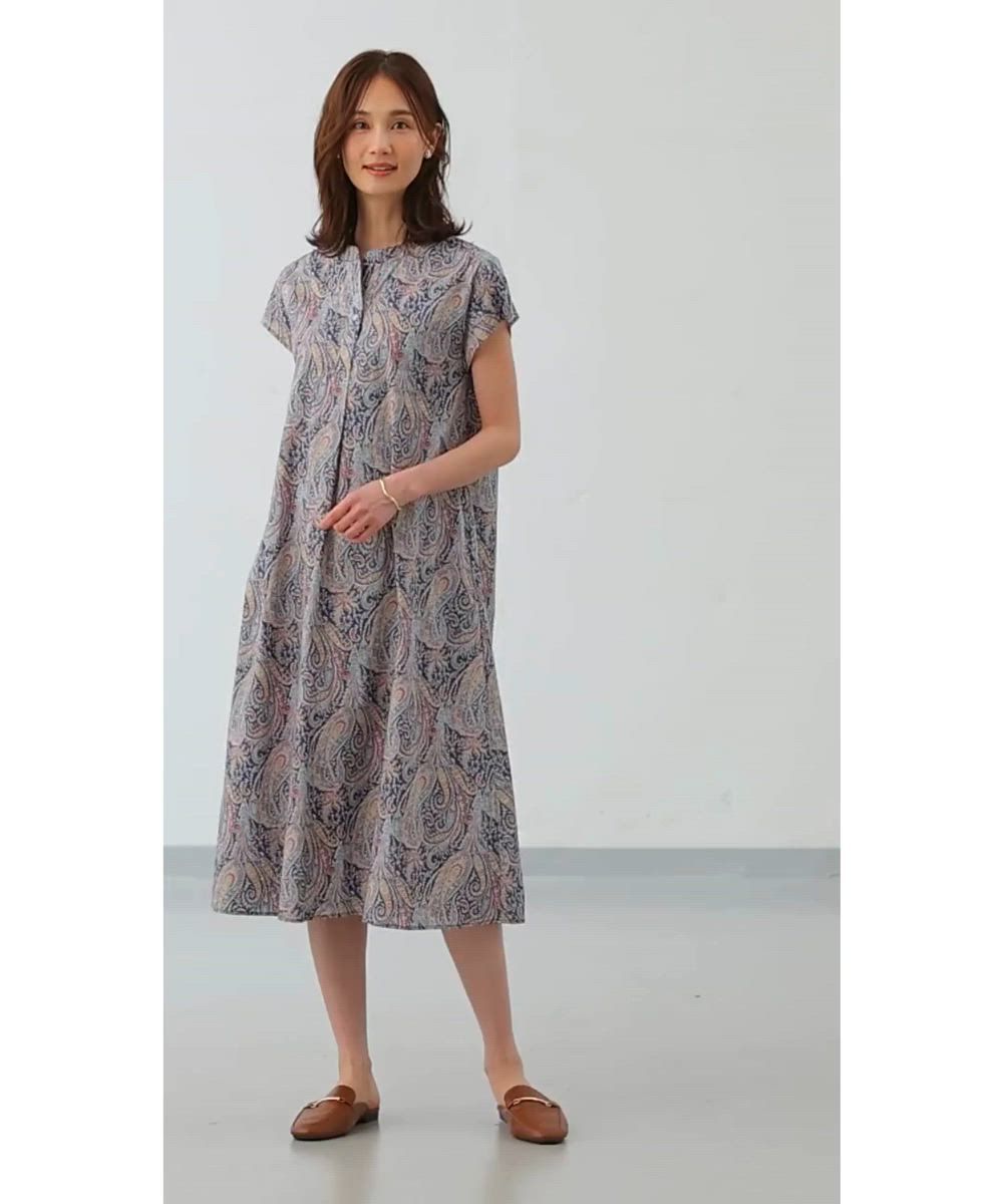 セール】【Liberty】リバティキーネックワンピース【ポケットあり