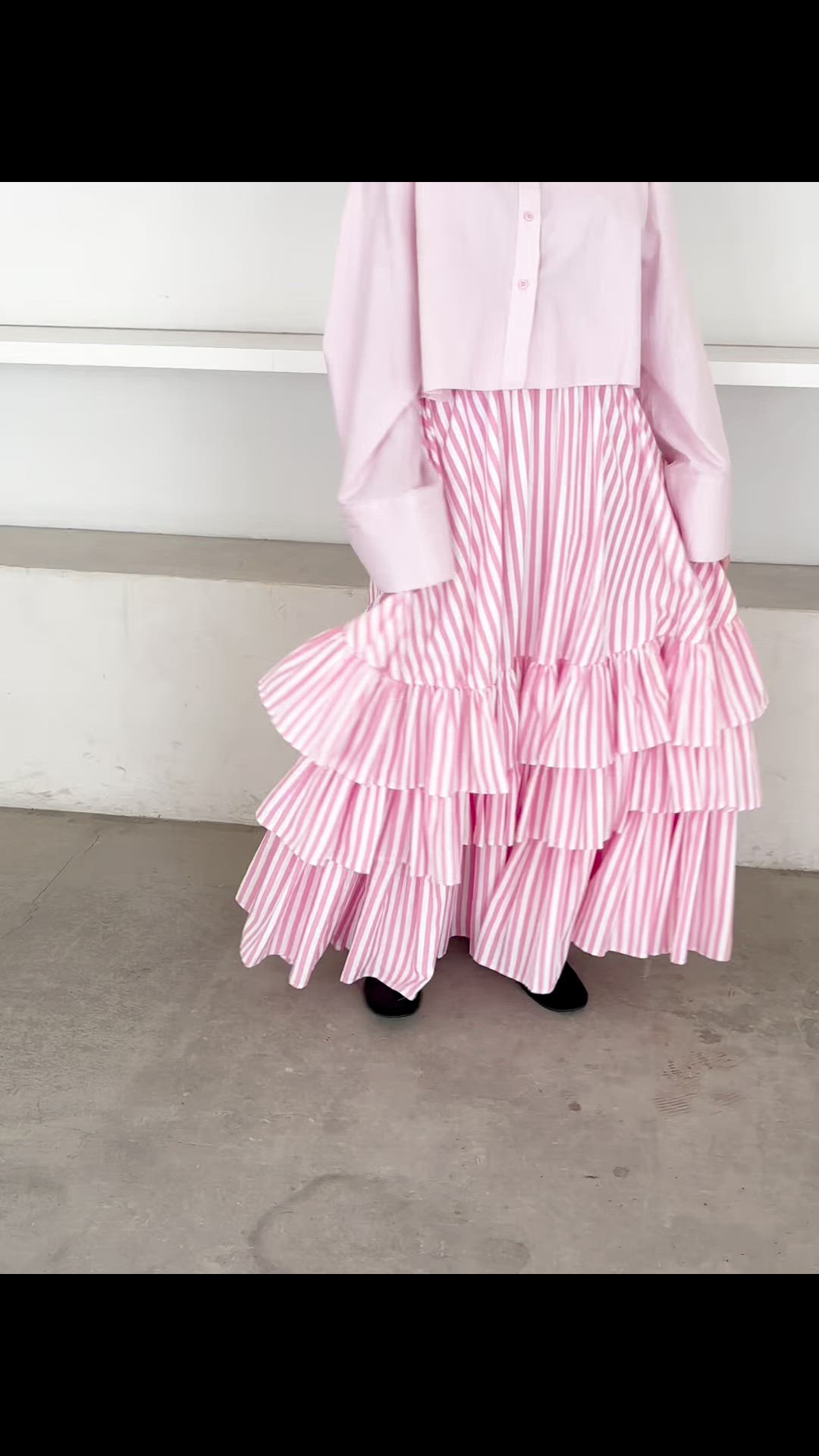 セール】ストライプティアードスカート（スカート）｜PERNA（ペルナ