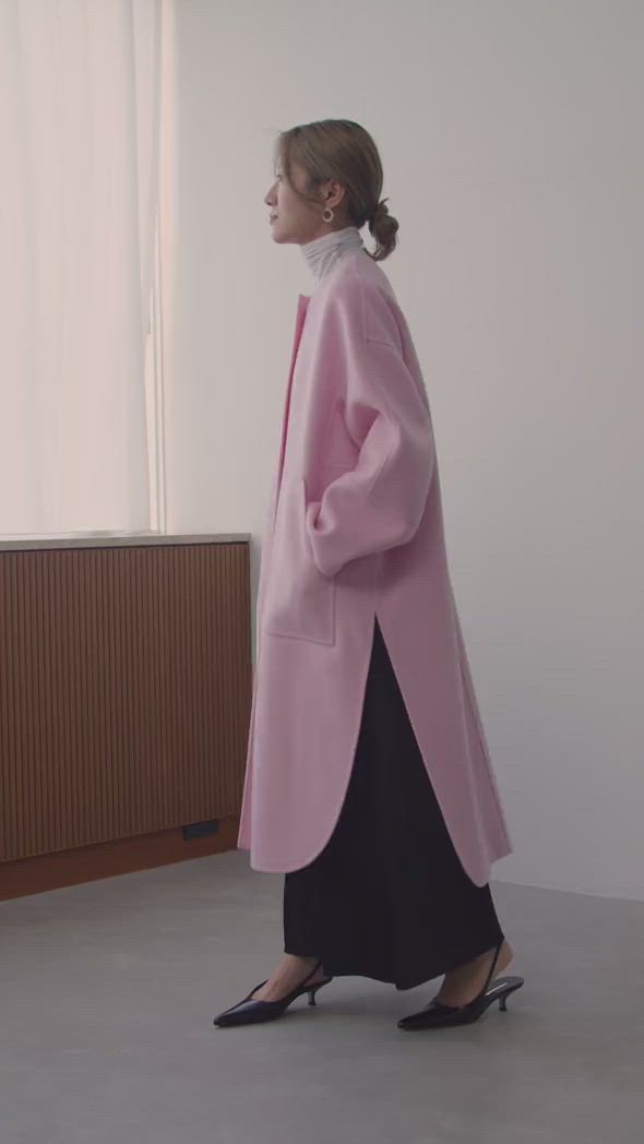 ◇ソフトウールリバーコート（ノーカラーコート）｜LE PHIL（ルフィル