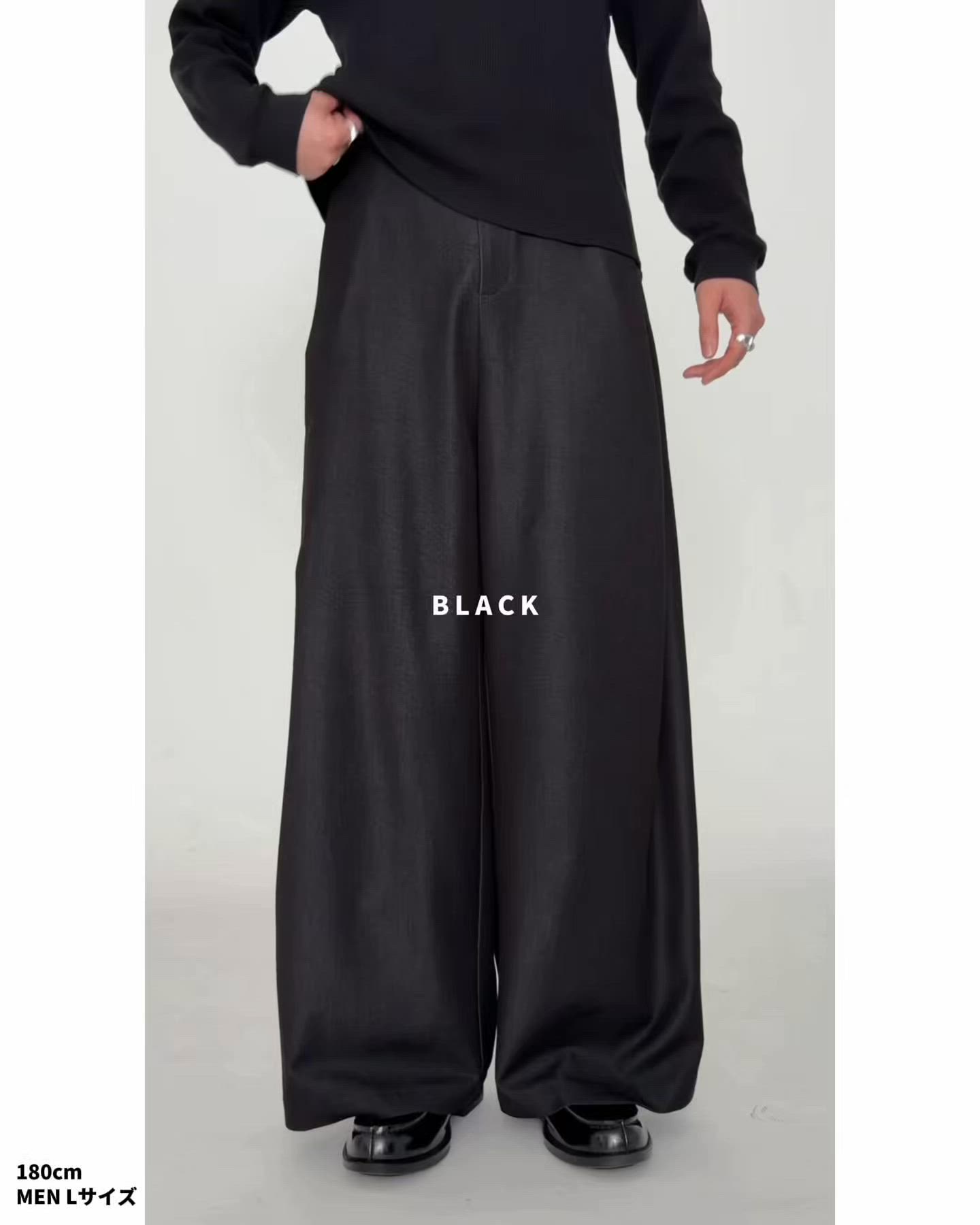 セール】DUNGAREE DESIGN TUCK WIDE PANTS/ダンガリーデザインタック
