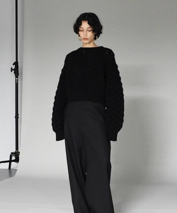 今期 25AW Curensology カレンソロジー ウールワイドパンツ Curensology(カレンソロジー)/ウールワイドパンツ（その他パンツ