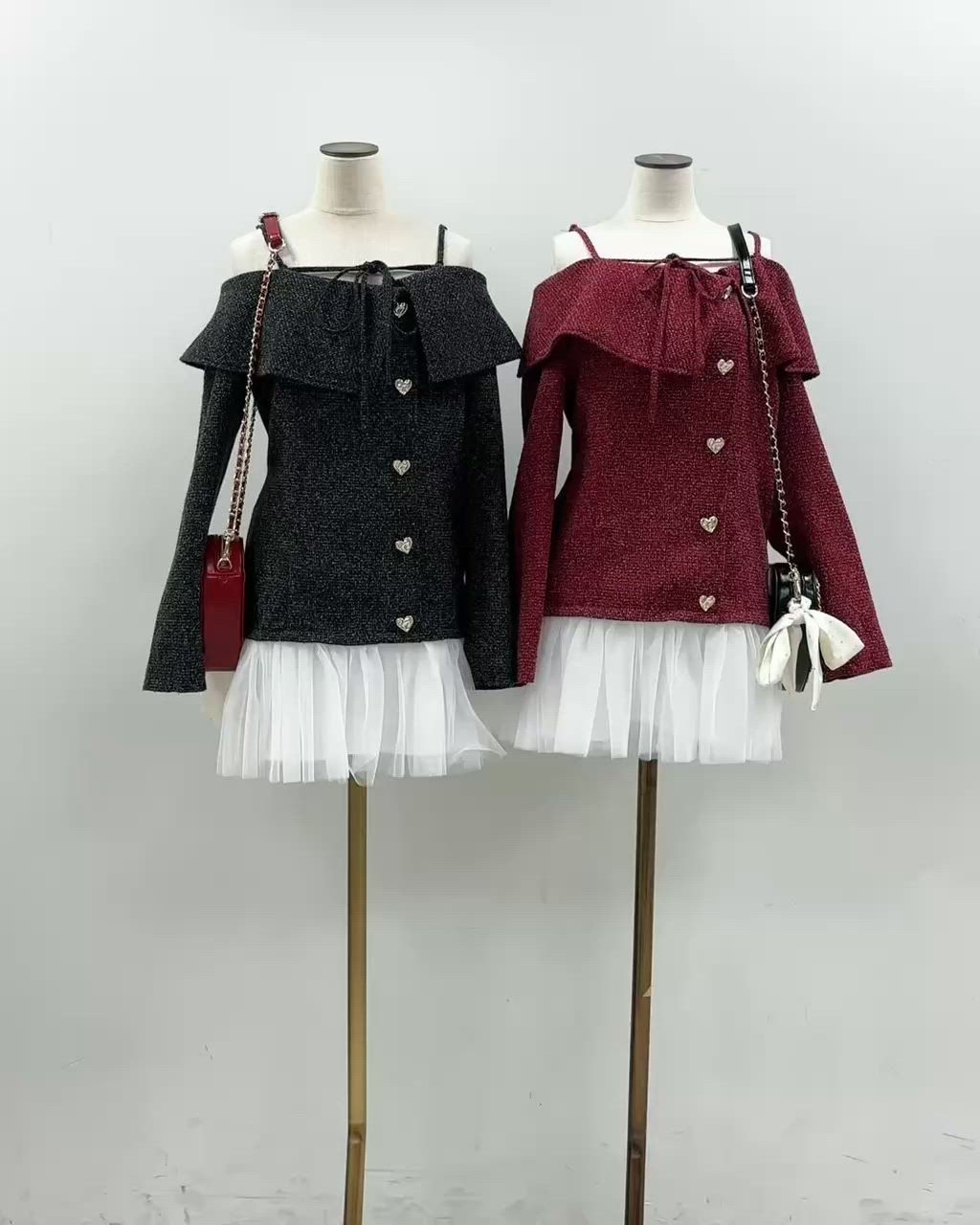 セール】【Heart Collection】ビスチェ×カーディガンアンサンブル