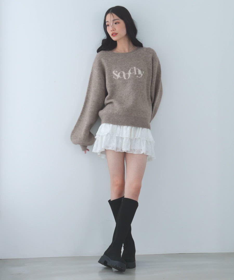 セール】ジャガードロゴニット 599316（ニット/セーター）｜Heather