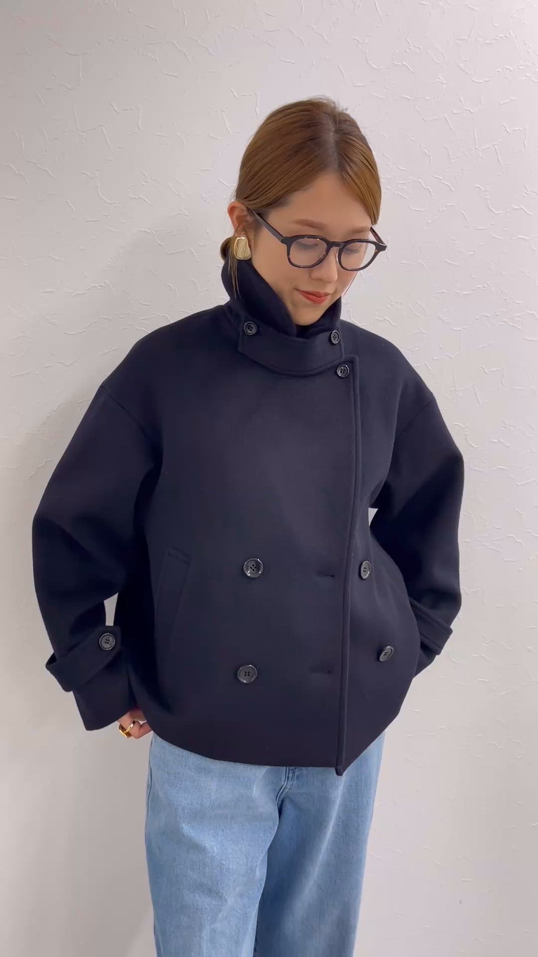 フランス製　ウールカシミヤ　ダブルブレストコート　ピーコート　ユーロヴィンテージ ウールカシミヤダブルブレストコート（ピーコート）｜NOLLEY'S